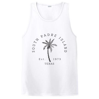 Retro Cool South Padre Island Original Texas Beach Palm Tree PosiCharge Competitor Tank