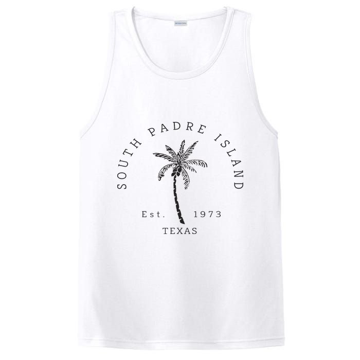 Retro Cool South Padre Island Original Texas Beach Palm Tree PosiCharge Competitor Tank