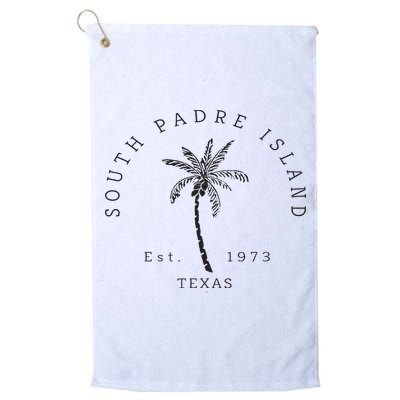 Retro Cool South Padre Island Original Texas Beach Palm Tree Golf Towel