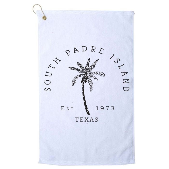 Retro Cool South Padre Island Original Texas Beach Palm Tree Golf Towel