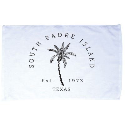 Retro Cool South Padre Island Original Texas Beach Palm Tree Microfiber Hand Towel