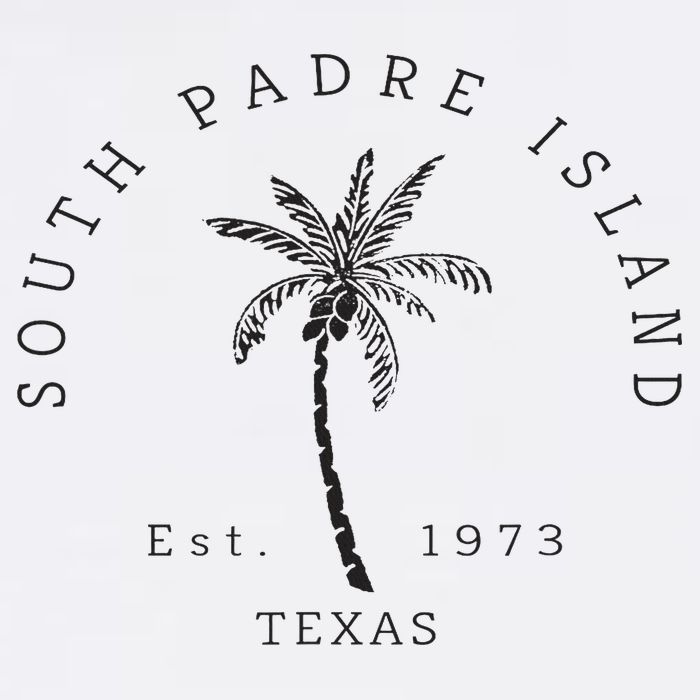 Retro Cool South Padre Island Original Texas Beach Palm Tree Visor