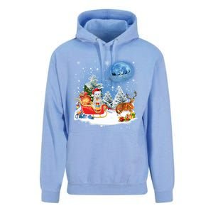 Reindeer Cat Santa Christmas Light Cat Mom Cat Dad Cat Lover Cute Gift Unisex Surf Hoodie