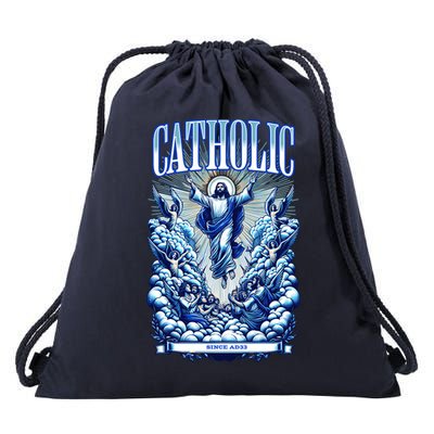 Roman Catholic Since AD 33 Jesus Christ Drawstring Bag