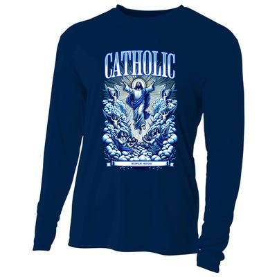 Roman Catholic Since AD 33 Jesus Christ Cooling Performance Long Sleeve Crew
