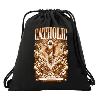 Roman Catholic Since AD 33 Jesus Christ  Drawstring Bag