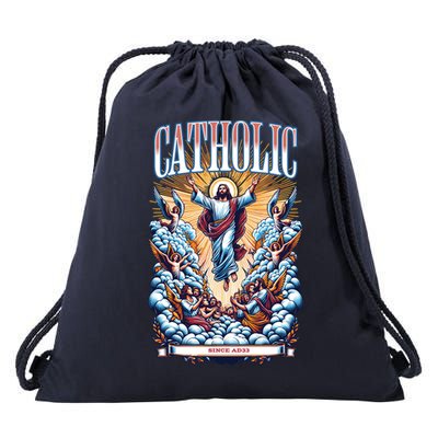 Roman Catholic Since AD 33 Jesus Christ  Drawstring Bag
