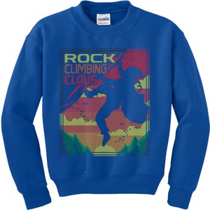 Rock Climbing Santa Claus Climber Ugly Christmas Sweater Gift Kids Sweatshirt