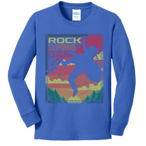 Rock Climbing Santa Claus Climber Ugly Christmas Sweater Gift Kids Long Sleeve Shirt