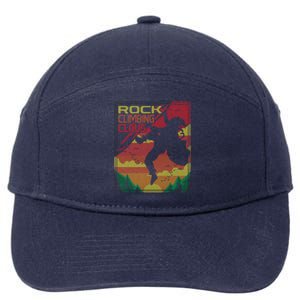 Rock Climbing Santa Claus Climber Ugly Christmas Sweater Gift 7-Panel Snapback Hat