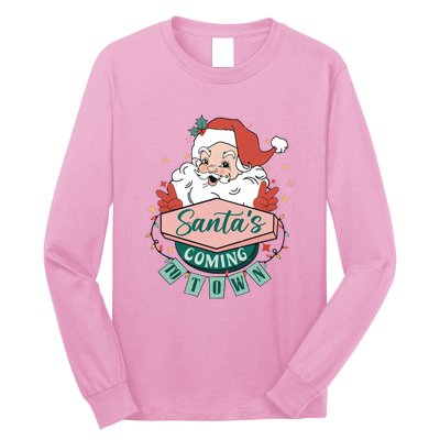 Retro Christmas Santa Baby Love Christmas Long Sleeve Shirt