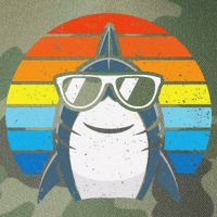 Retro Cool Shark With Sunglasses Funny Shark Legacy Tie Dye Trucker Hat