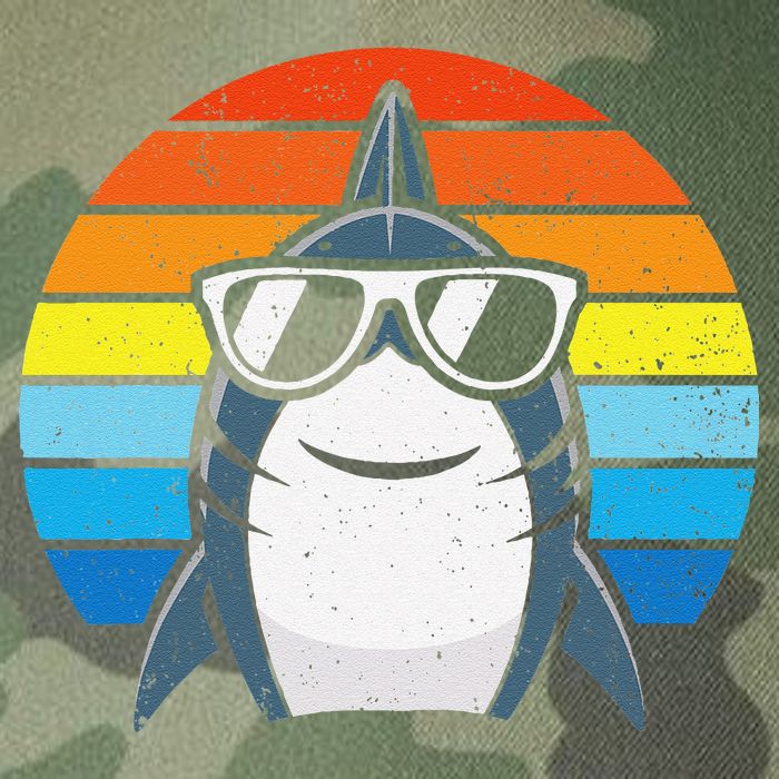 Retro Cool Shark With Sunglasses Funny Shark Legacy Tie Dye Trucker Hat