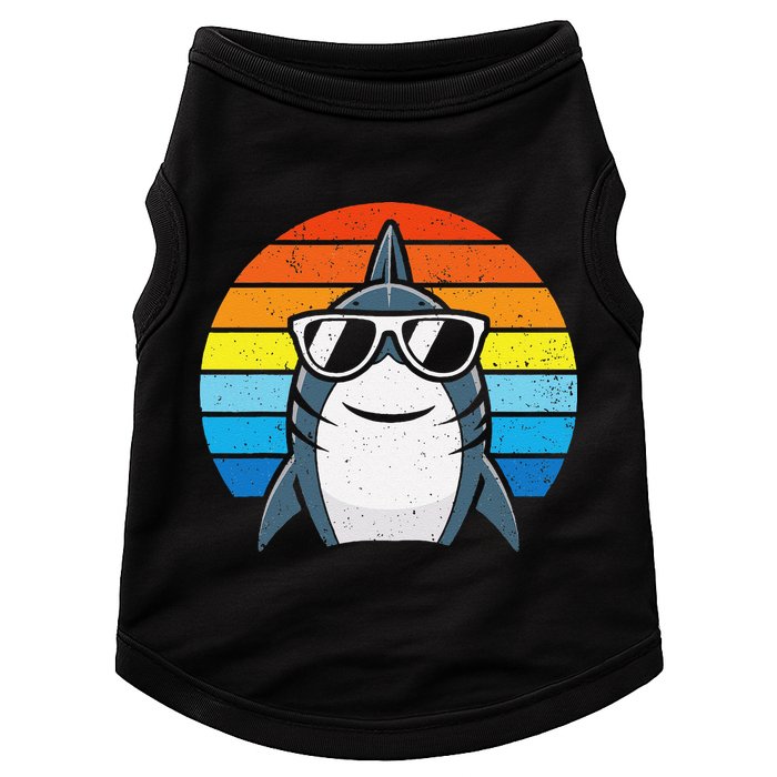 Retro Cool Shark With Sunglasses Funny Shark Doggie Tank