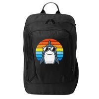 Retro Cool Shark With Sunglasses Funny Shark City Backpack