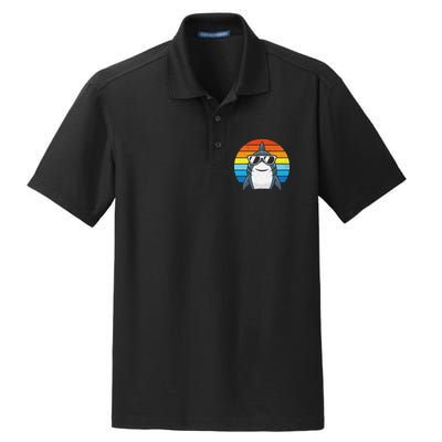 Retro Cool Shark With Sunglasses Funny Shark Dry Zone Grid Polo