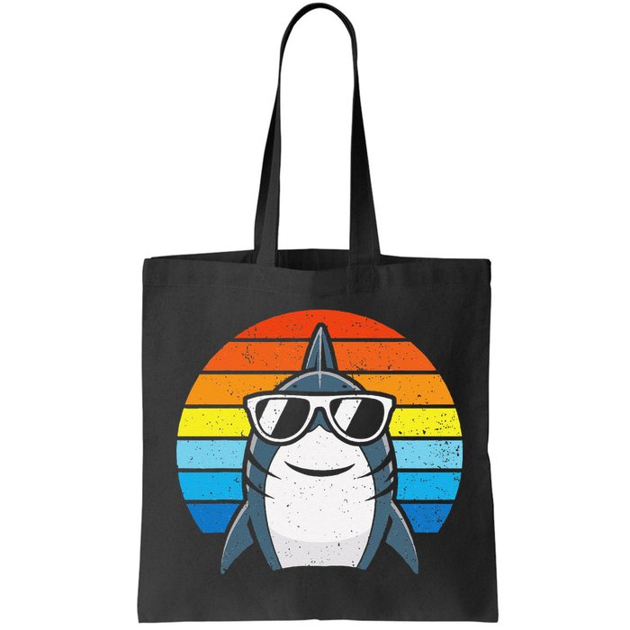 Retro Cool Shark With Sunglasses Funny Shark Bag