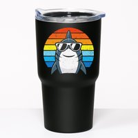 Retro Cool Shark With Sunglasses Funny Shark Tumbler