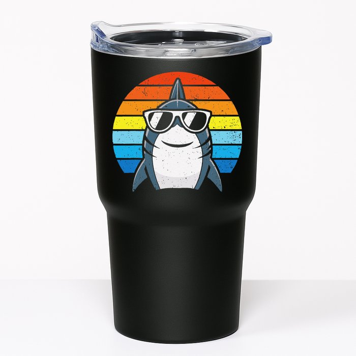 Retro Cool Shark With Sunglasses Funny Shark Tumbler