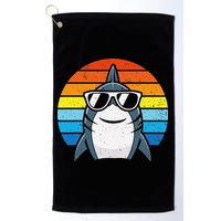Retro Cool Shark With Sunglasses Funny Shark Golf Towel