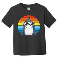 Retro Cool Shark With Sunglasses Funny Shark Toddler T-Shirt