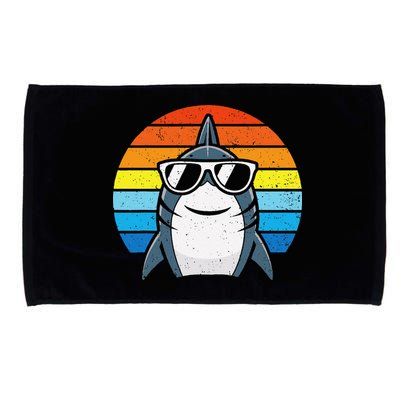 Retro Cool Shark With Sunglasses Funny Shark Microfiber Hand Towel