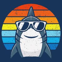 Retro Cool Shark With Sunglasses Funny Shark Infant Baby Jersey Bodysuit
