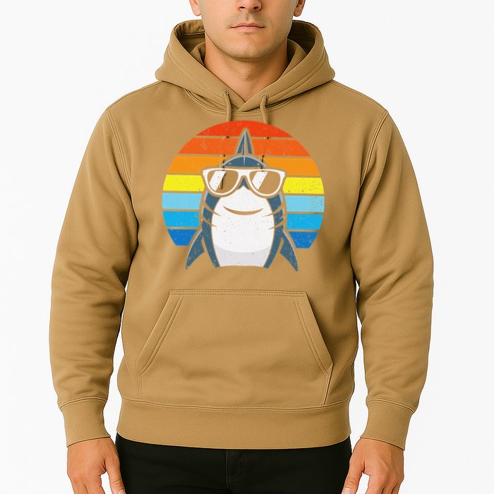 Retro Cool Shark With Sunglasses Funny Shark Hoodie