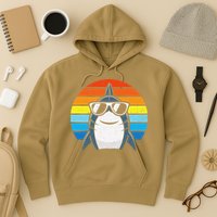 Retro Cool Shark With Sunglasses Funny Shark Hoodie