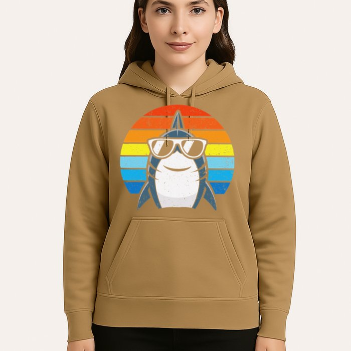Retro Cool Shark With Sunglasses Funny Shark Hoodie