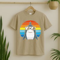 Retro Cool Shark With Sunglasses Funny Shark T-Shirt