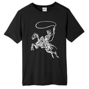 Retro Cow Skeleton Lassoing Western Country Horse Lovers Cute Gift Tall Fusion ChromaSoft Performance T-Shirt