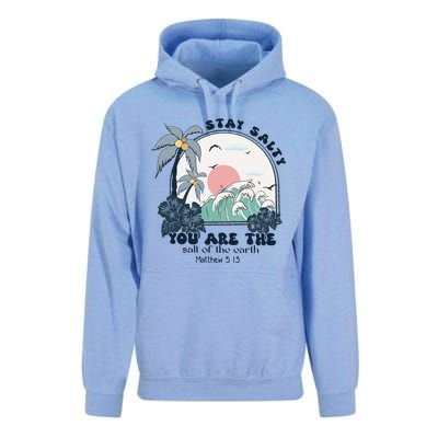 Retro Christian Stay Salty Unisex Surf Hoodie