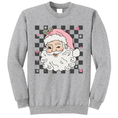 Retro Cute Santa Claus Pink Christmas Design  Sweatshirt