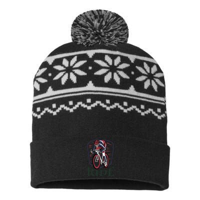 Ride Cycle Skeleton USA-Made Snowflake Beanie