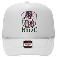 Ride Cycle Skeleton High Crown Mesh Back Trucker Hat