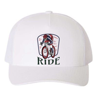 Ride Cycle Skeleton Yupoong Adult 5-Panel Trucker Hat