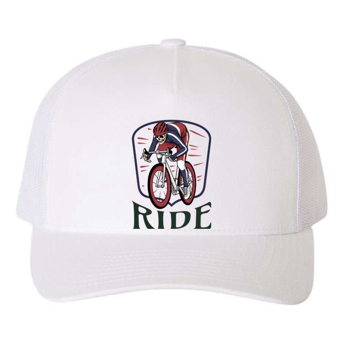 Ride Cycle Skeleton Yupoong Adult 5-Panel Trucker Hat