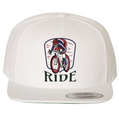 Ride Cycle Skeleton Wool Snapback Cap