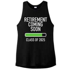 Retirement Coming Soon Almost Retired Class Of 2025 Ladies PosiCharge Tri-Blend Wicking Tank