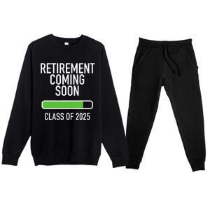 Retirement Coming Soon Almost Retired Class Of 2025 Premium Crewneck Sweatsuit Set