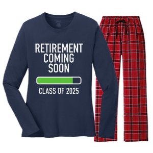 Retirement Coming Soon Almost Retired Class Of 2025 Women's Long Sleeve Flannel Pajama Set 