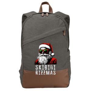 Rizzmas Christmas Santa Claus Merry Rizz Mas Sigmas Cotton Canvas Backpack