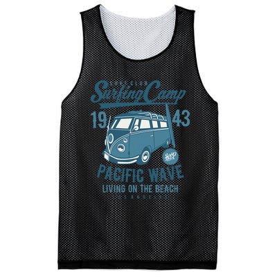 Retro California Surf Vintage Pacific Beach Long Board Wave Mesh Reversible Basketball Jersey Tank