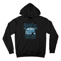 Retro California Surf Vintage Pacific Beach Long Board Wave Tall Hoodie