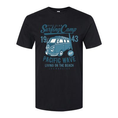 Retro California Surf Vintage Pacific Beach Long Board Wave Softstyle CVC T-Shirt