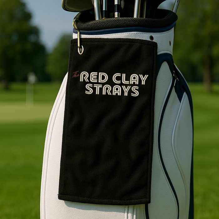 Red Clay Strays Retro Quote Style Golf Towel