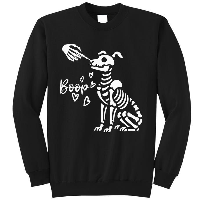 Retro Cute Skeleton Hand Boop Dog Sweatshirt