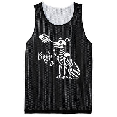 Retro Cute Skeleton Hand Boop Dog Mesh Reversible Basketball Jersey Tank