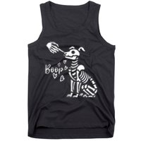 Retro Cute Skeleton Hand Boop Dog Tank Top